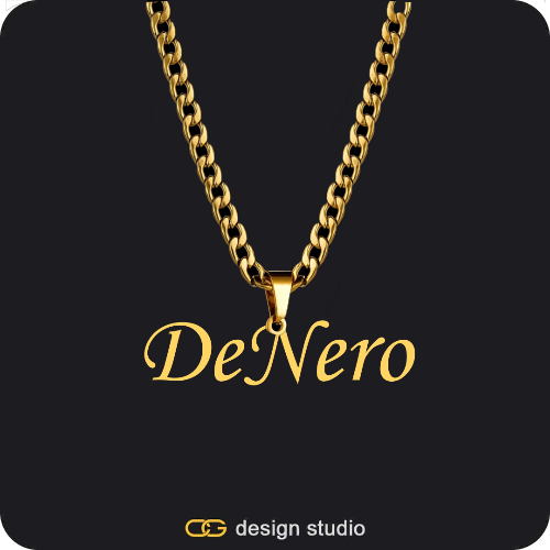 The Essential Name Necklace: Looped,Item Personalization,Custom Photo Pendant - Gold / Circle (4 cm) / Tennis