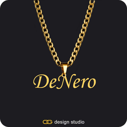 The Essential Name Necklace: Looped,Item Personalization,Custom Photo Pendant - Gold / Circle (4 cm) / Tennis