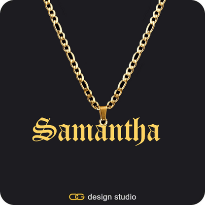 The Essential Name Necklace: Looped,Item Personalization,The Essential Name Necklace: Looped,Item Personalization