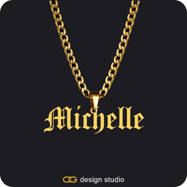 The Essential Name Necklace: Cuban chain