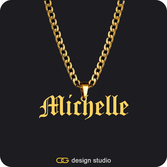The Essential Name Necklace: Cuban chain