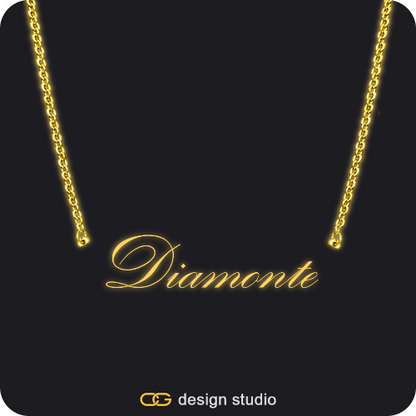 The Essential Name Necklace: Glitter,Clover Initial Necklace - X / 16 inch,The Essential Name Necklace,Item Personalization