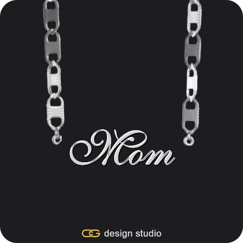 Grand victorian initial necklace - Q / Silver,The Essential Name Necklace,Item Personalization