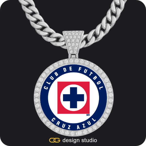 Custom Photo Pendant - Silver / Circle (4 cm) / Cuban (10mm)