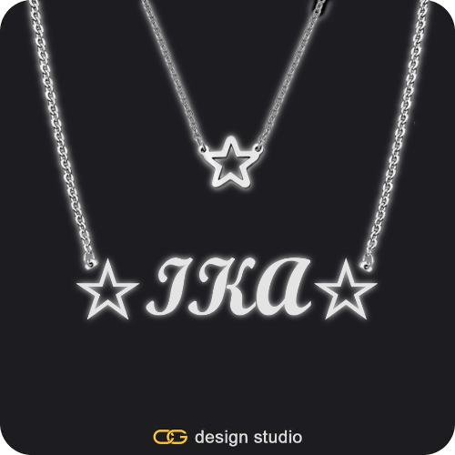 The Essential Name Necklace: Glitter