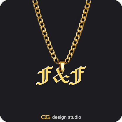 Hexagon initial necklace - O,The Essential Name Necklace,Item Personalization,The Essential Name Necklace,Item Personalization