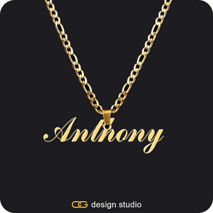 The Essential Name Necklace,Item Personalization,The Essential Name Necklace: Mens