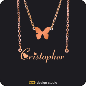 The Essential Name Necklace: Double Layer