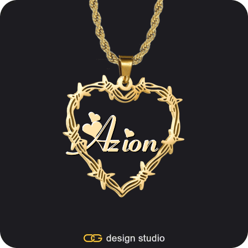 Bichota Heart Name Necklace,Item Personalization
