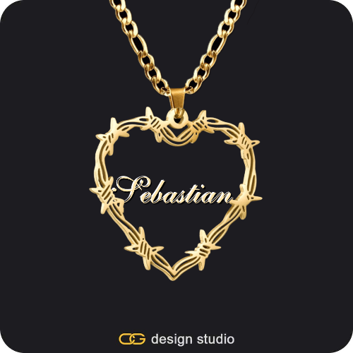 Bichota Heart Name Necklace,Item Personalization,The Essential Hoop Name Earrings,Bichota Heart Name Necklace,Item Personalization