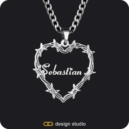 Bichota Heart Name Necklace,Item Personalization,The Essential Hoop Name Earrings,Bichota Heart Name Necklace,Item Personalization