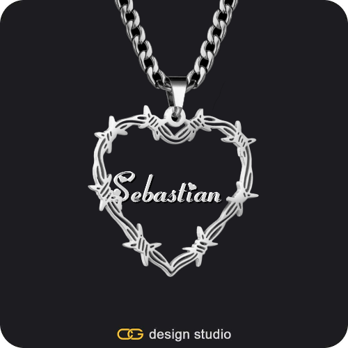 Bichota Heart Name Necklace,Item Personalization,The Essential Hoop Name Earrings,Bichota Heart Name Necklace,Item Personalization