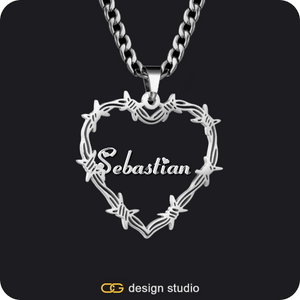 Bichota Heart Name Necklace,Item Personalization,The Essential Hoop Name Earrings,Bichota Heart Name Necklace,Item Personalization