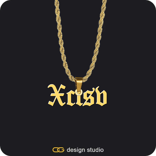 Hexagon initial necklace - X,The Essential Name Necklace,Item Personalization