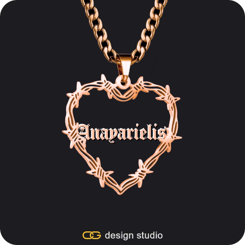 Bichota Heart Name Necklace