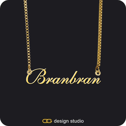 The Essential Name Necklace: Cuban chain,The Essential Name Necklace,Item Personalization