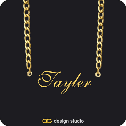 The Essential Name Necklace: Cuban chain,The Essential Name Necklace,Item Personalization