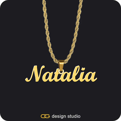 The Essential Name Necklace: Looped,Item Personalization,The Essential Name Necklace,Item Personalization