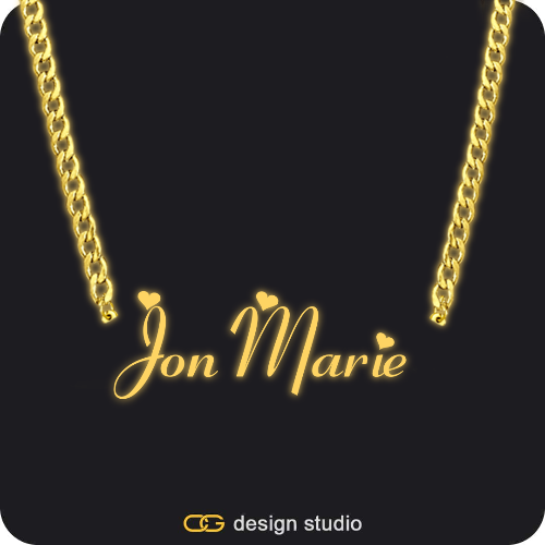 The Essential Name Necklace: Glitter,The Essential Name Necklace: Looped,Item Personalization