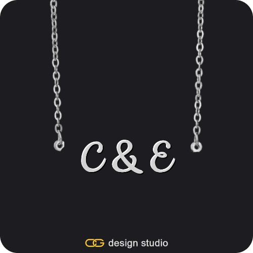 The Essential Name Necklace,The Cloud Name Necklace,Hexagon initial necklace - Z