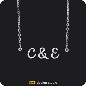 The Essential Name Necklace,The Cloud Name Necklace,Hexagon initial necklace - Z