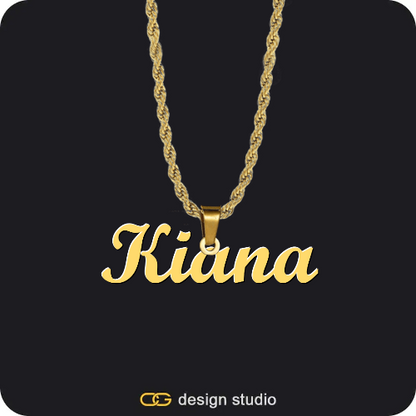 Custom Photo Pendant - Gold / Circle (3 cm) / Rope,The Essential Name Necklace,The Essential Name Necklace,Item Personalization