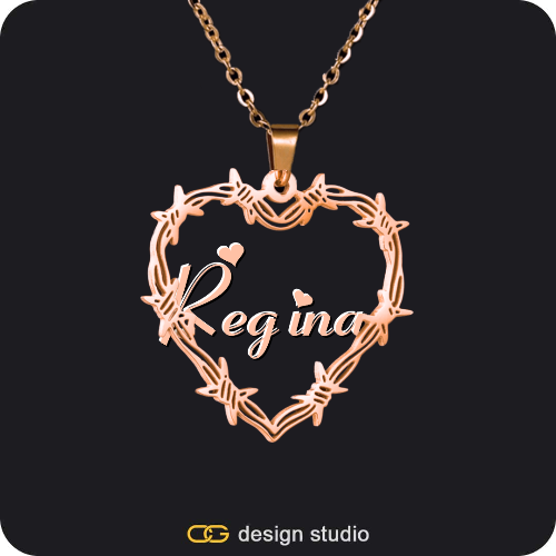 Bichota Heart Name Necklace