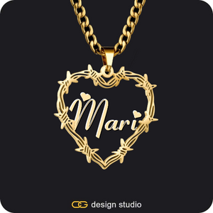 Bichota Heart Name Necklace,Item Personalization,The Essential Name Necklace: Charm,The Essential Name Necklace,Item Personalization