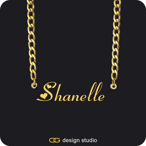 The Essential Name Necklace: Cuban chain