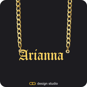 The Essential Name Necklace: Cuban chain