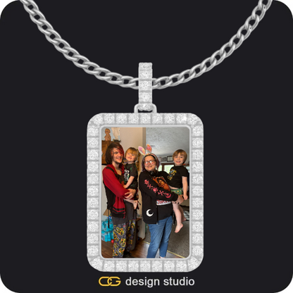 The Essential Name Necklace: Underline,Item Personalization,Custom Photo Pendant - Silver / Rectangle / Cuban (3mm),The Essential Name Necklace: Underline