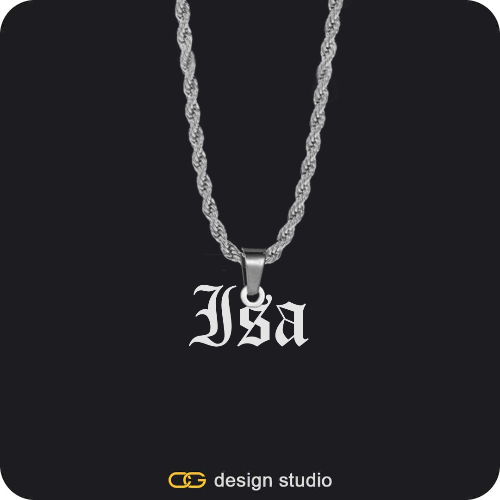 Butterfly initial necklace - I,The Essential Name Necklace: Looped,Item Personalization