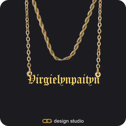 The Essential Name Necklace: Double Layer,Item Personalization,The Essential Name Necklace: Charm,Item Personalization