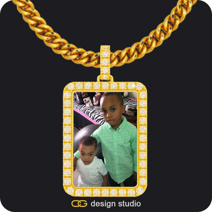 Custom Photo Pendant - Gold / Rectangle / Cuban (10mm),Custom Photo Pendant - Gold / Circle (4 cm) / Cuban (10mm),Custom Photo Pendant - Gold / Rectangle / Cuban (5mm),Custom Photo Pendant - Gold / Circle (3 cm) / Cuban (5mm)