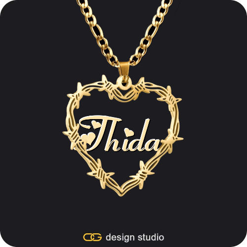 Bichota Heart Name Necklace,Item Personalization