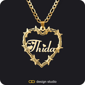 Bichota Heart Name Necklace,Item Personalization