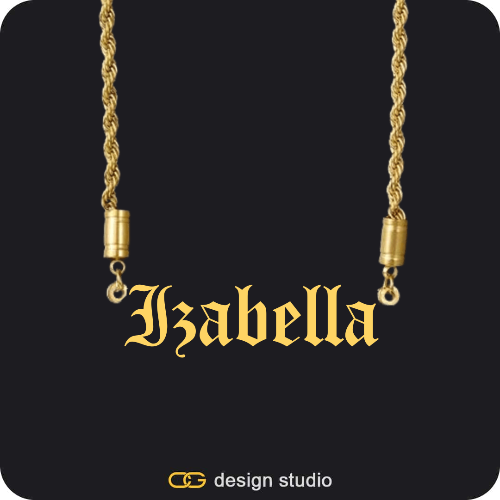 The Essential Name Necklace: Rope Chain