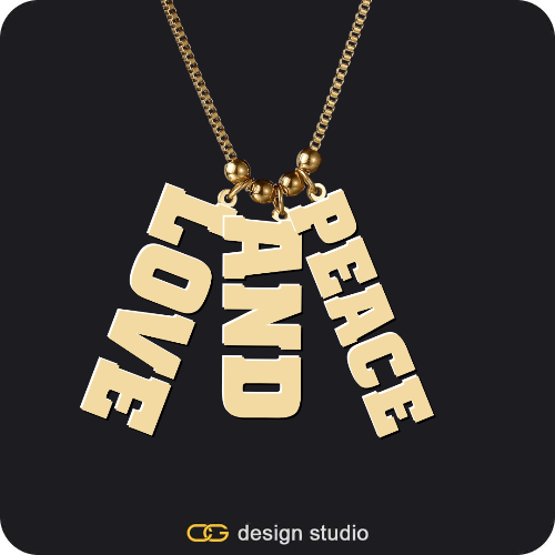 The Cascade Multiple Name Necklace,The Essential Name Necklace: Mens