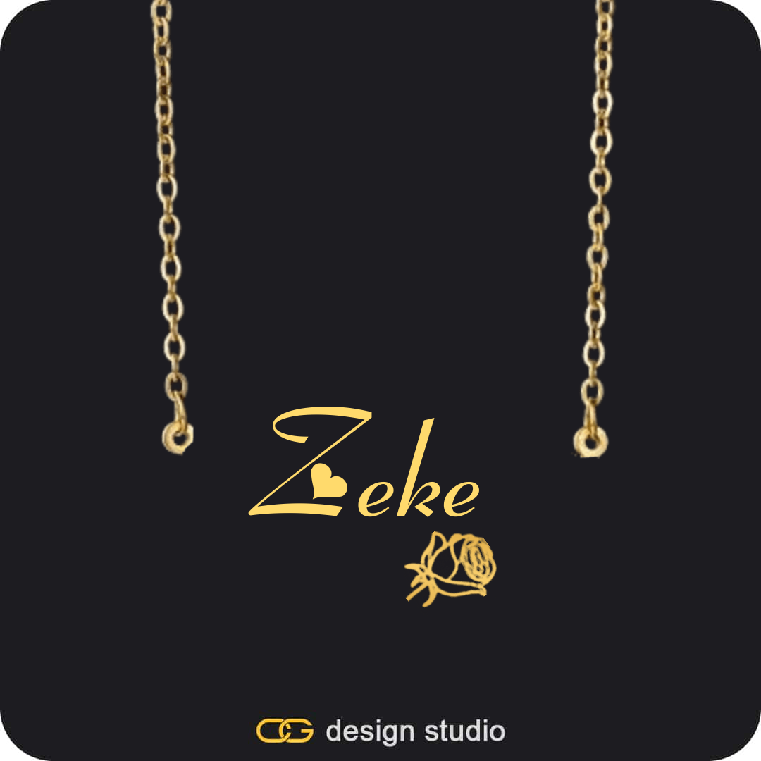 Rectangle Initial necklace - Z,The Essential Name Necklace: Charm