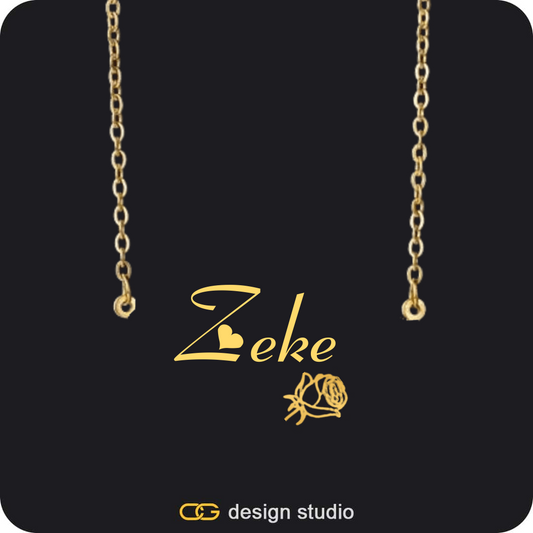 Rectangle Initial necklace - Z,The Essential Name Necklace: Charm