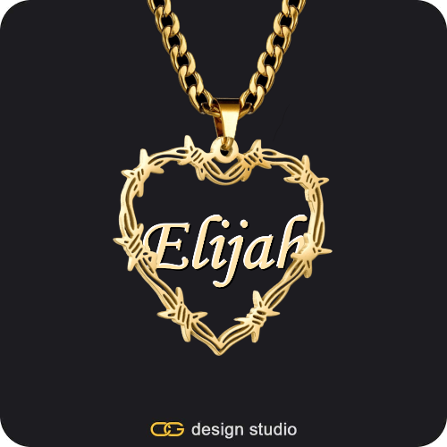 Bichota Heart Name Necklace,Item Personalization