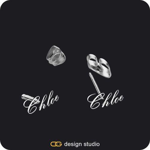 The Essential Name Necklace: Looped,Item Personalization,The Essential Stud Name Earrings