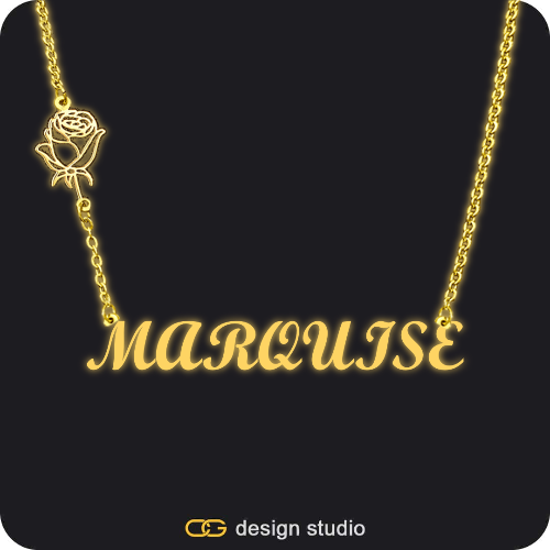 The Essential Name Necklace: Glitter