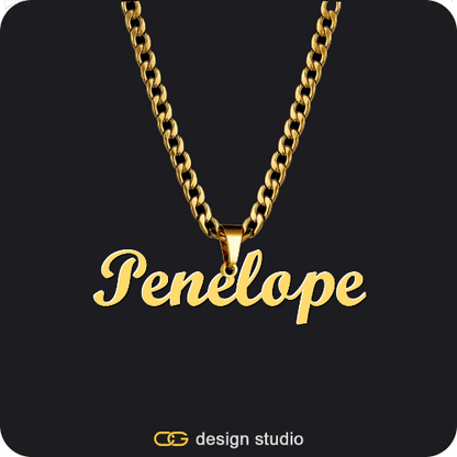 The Essential Name Necklace: Looped,Item Personalization,The Essential Name Necklace,Item Personalization