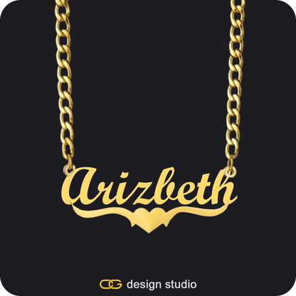 The Essential Name Necklace: Cuban chain,The Essential Name Necklace: Underline,Item Personalization,The Essential Name Necklace: Cuban chain