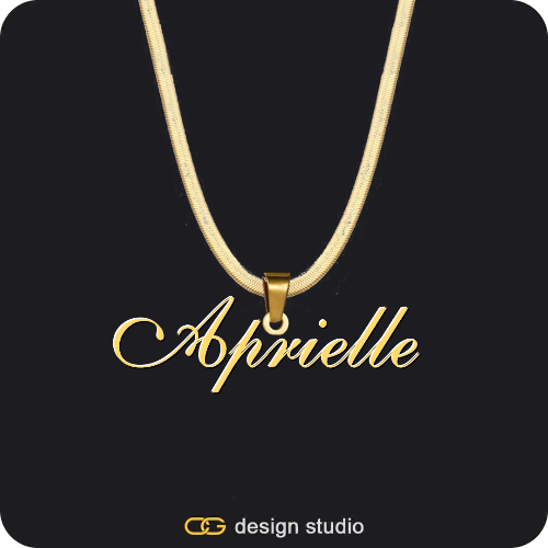 Item Personalization,The Essential Name Necklace,Hexagon initial necklace - W