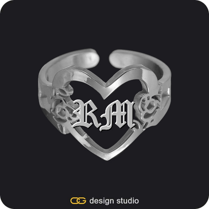 The Heartfelt Initial Ring,The Essential Name Necklace,Item Personalization