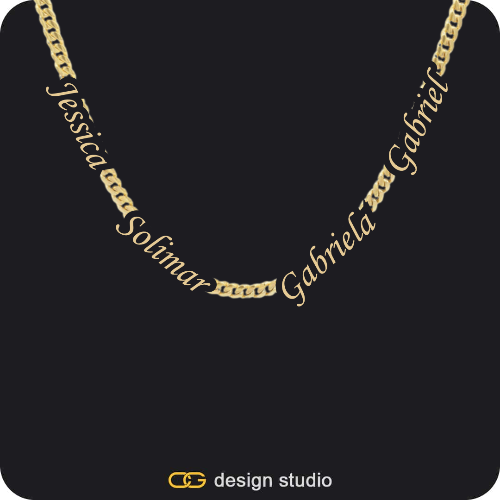 Custom Heart Photo Pendant - Gold / Cuban (3mm),Custom Charm-Top Photo Pendant - Silver / Heart / Cuban (3mm),The multi-name necklace