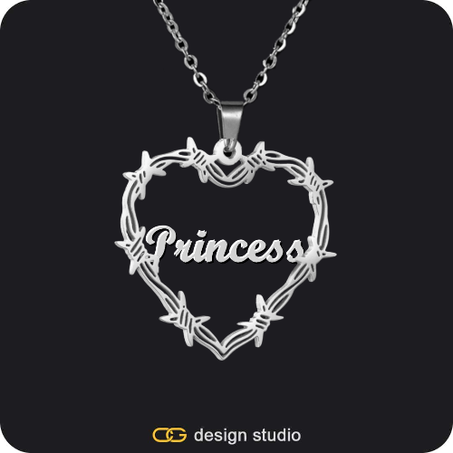 Bichota Heart Name Necklace