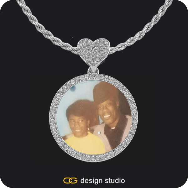 The Essential Name Necklace: Looped,Item Personalization,Block Letter - W,Custom Charm-Top Photo Pendant,The Essential Hoop Name Earrings: Sparkling